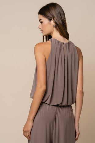 2620 Mocha Halter Top & Bubble Pant