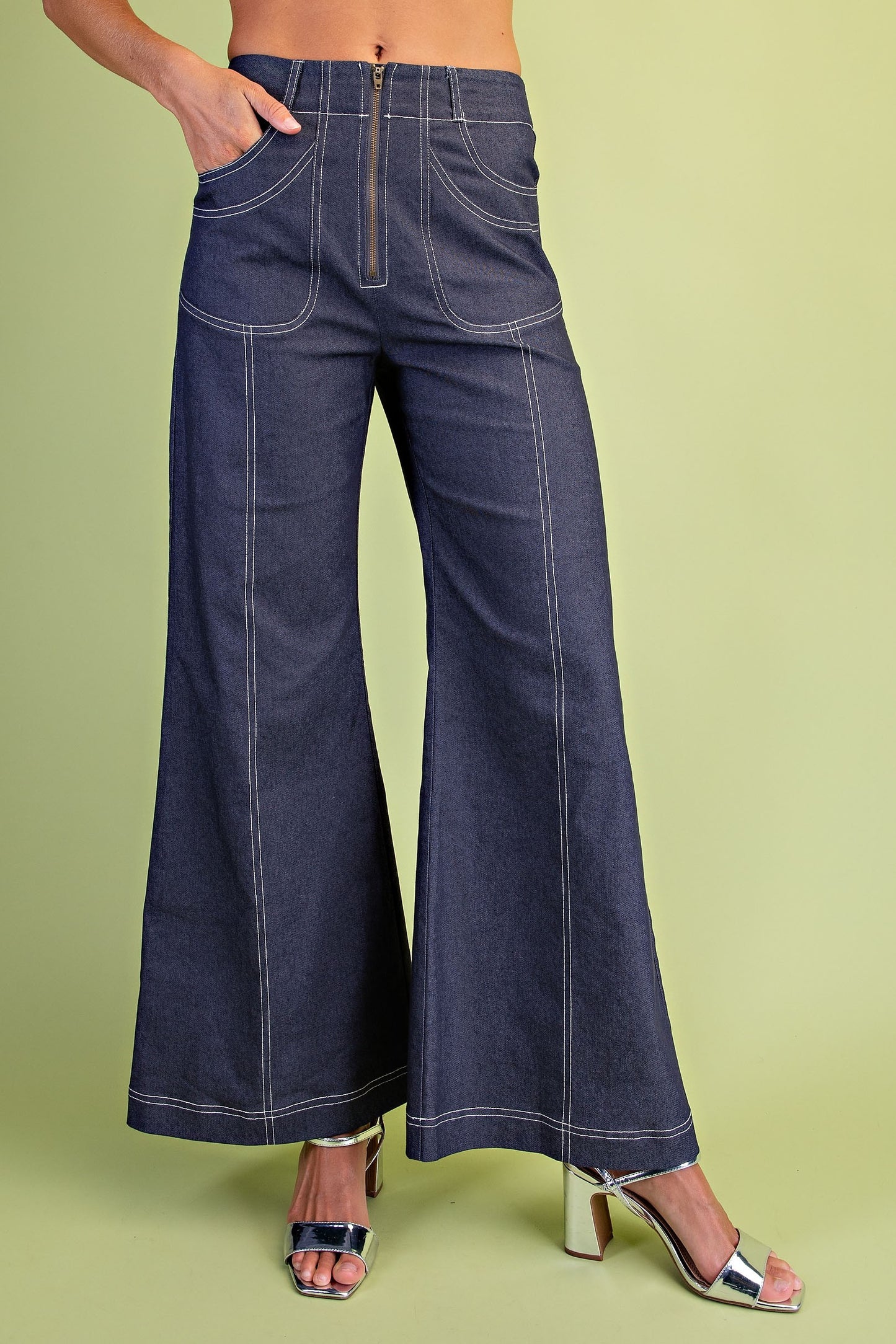 2622 White Stitch Pant