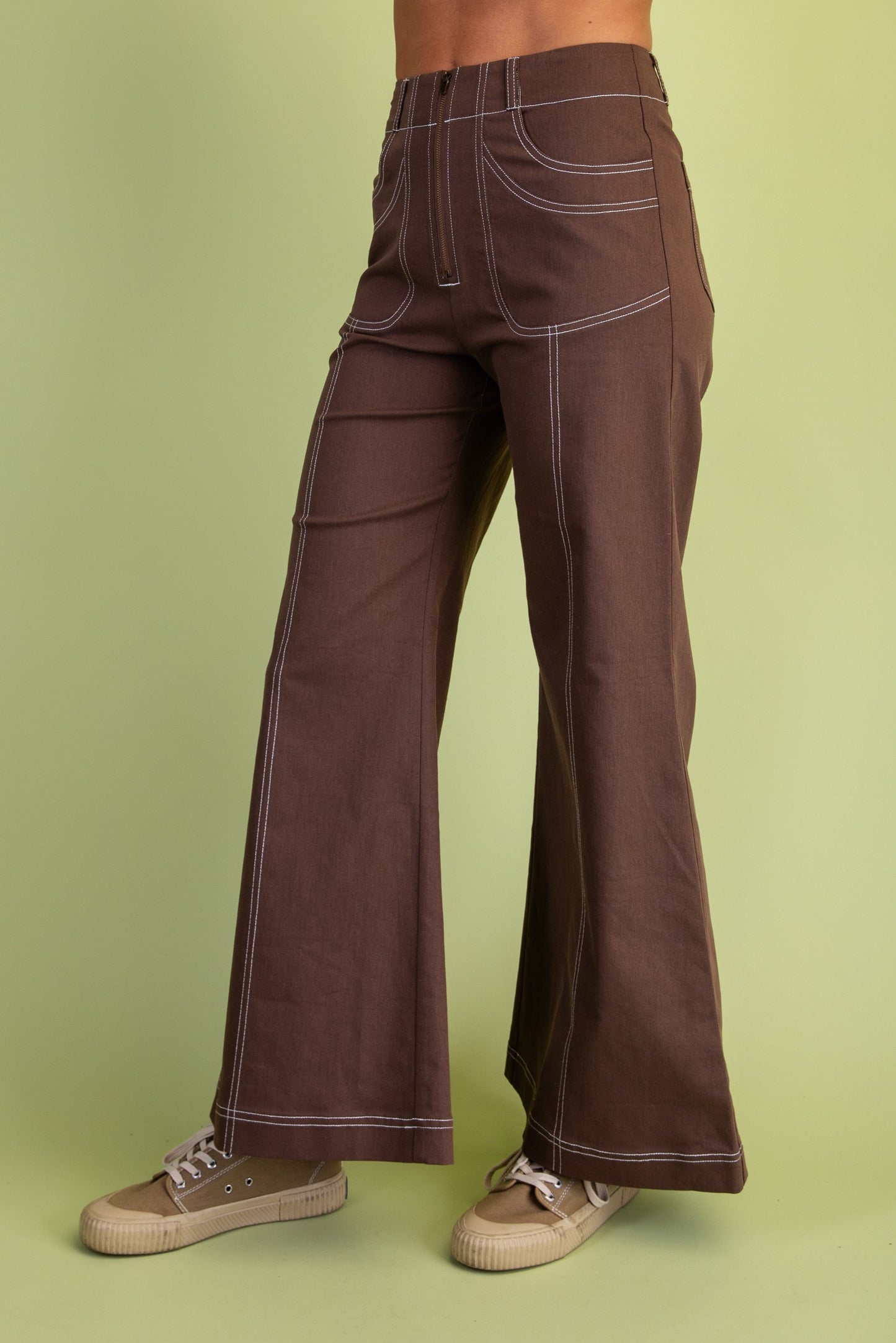 2622 White Stitch Pant