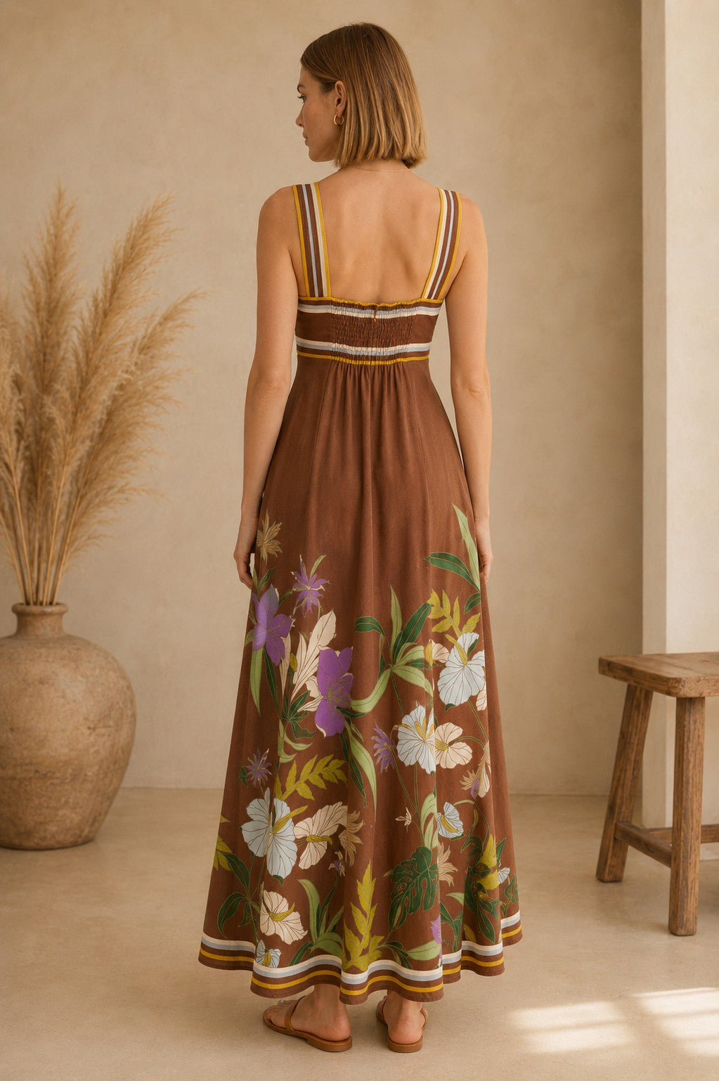 2686 Printed Maxi Dress