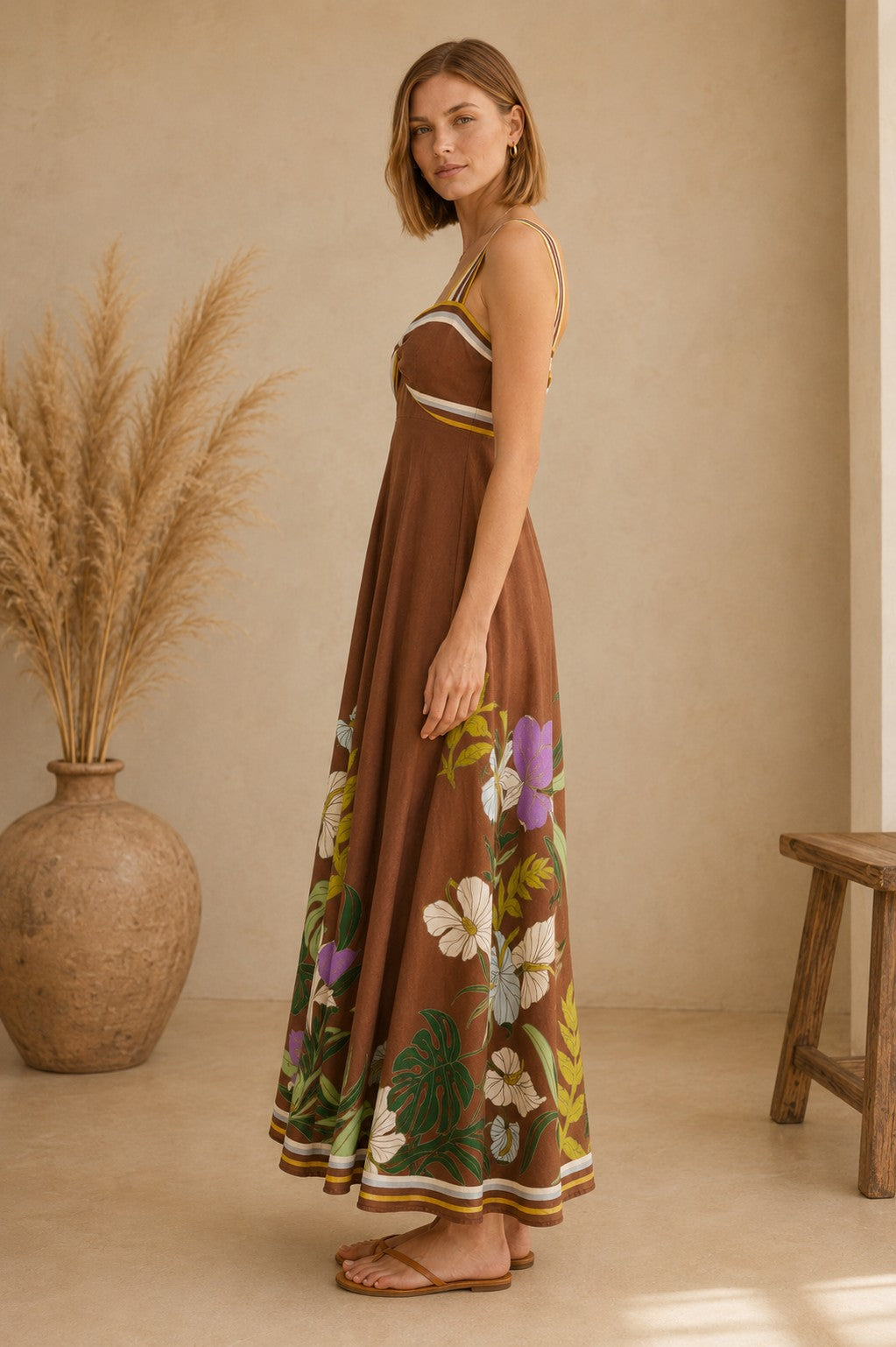 2686 Printed Maxi Dress