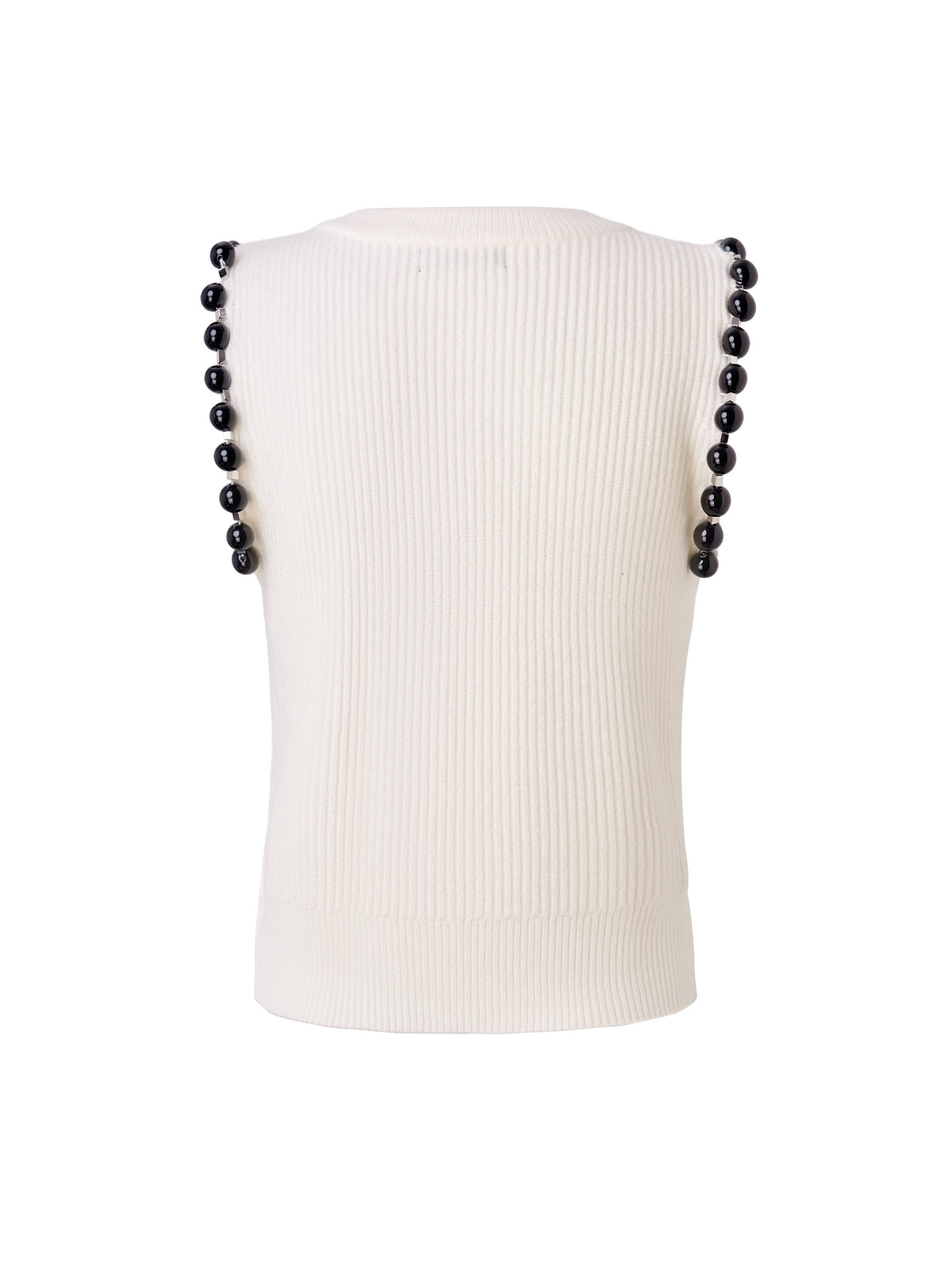 2671 White Tank Top With black Balls