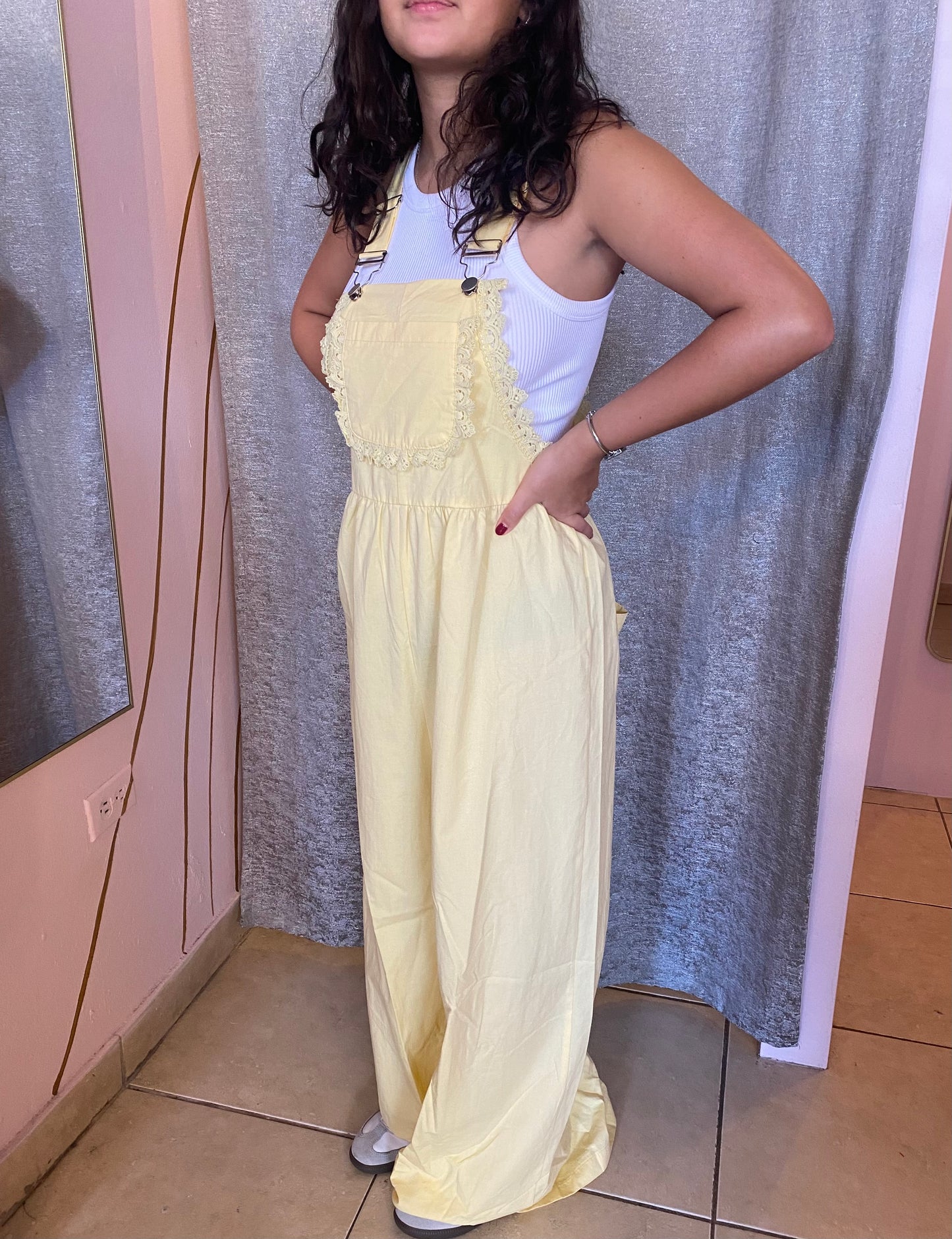 1093 Oversized Lace Wide Leg Jumpsuit