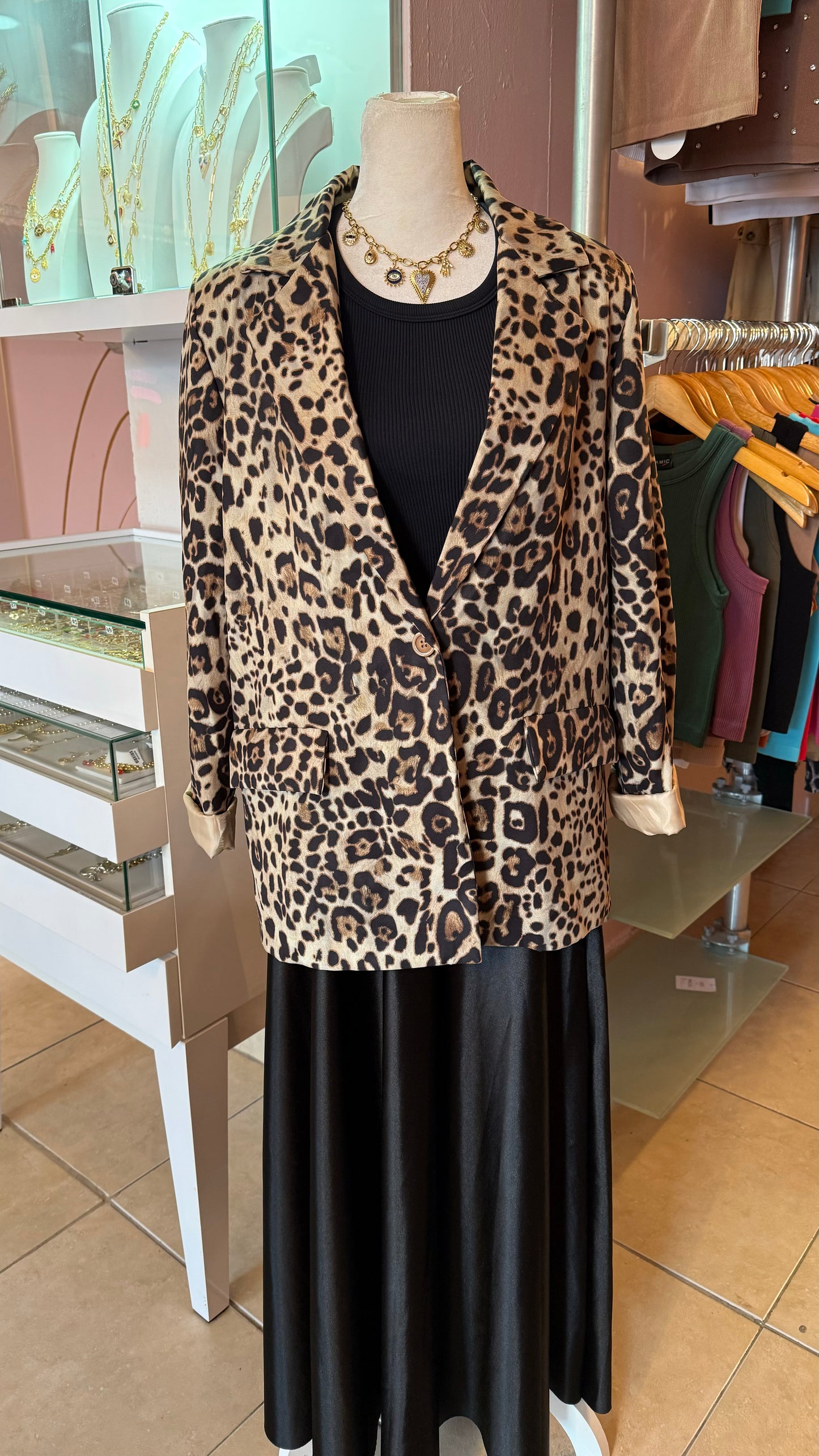 Italian Onesize Animal Print Blazer