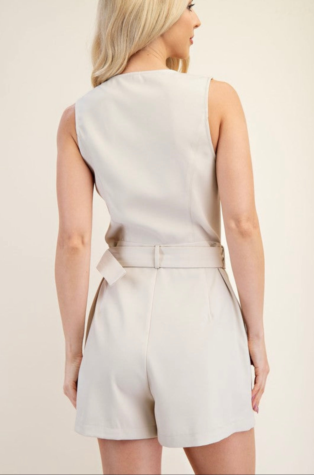 1483 Button Down Belted Romper
