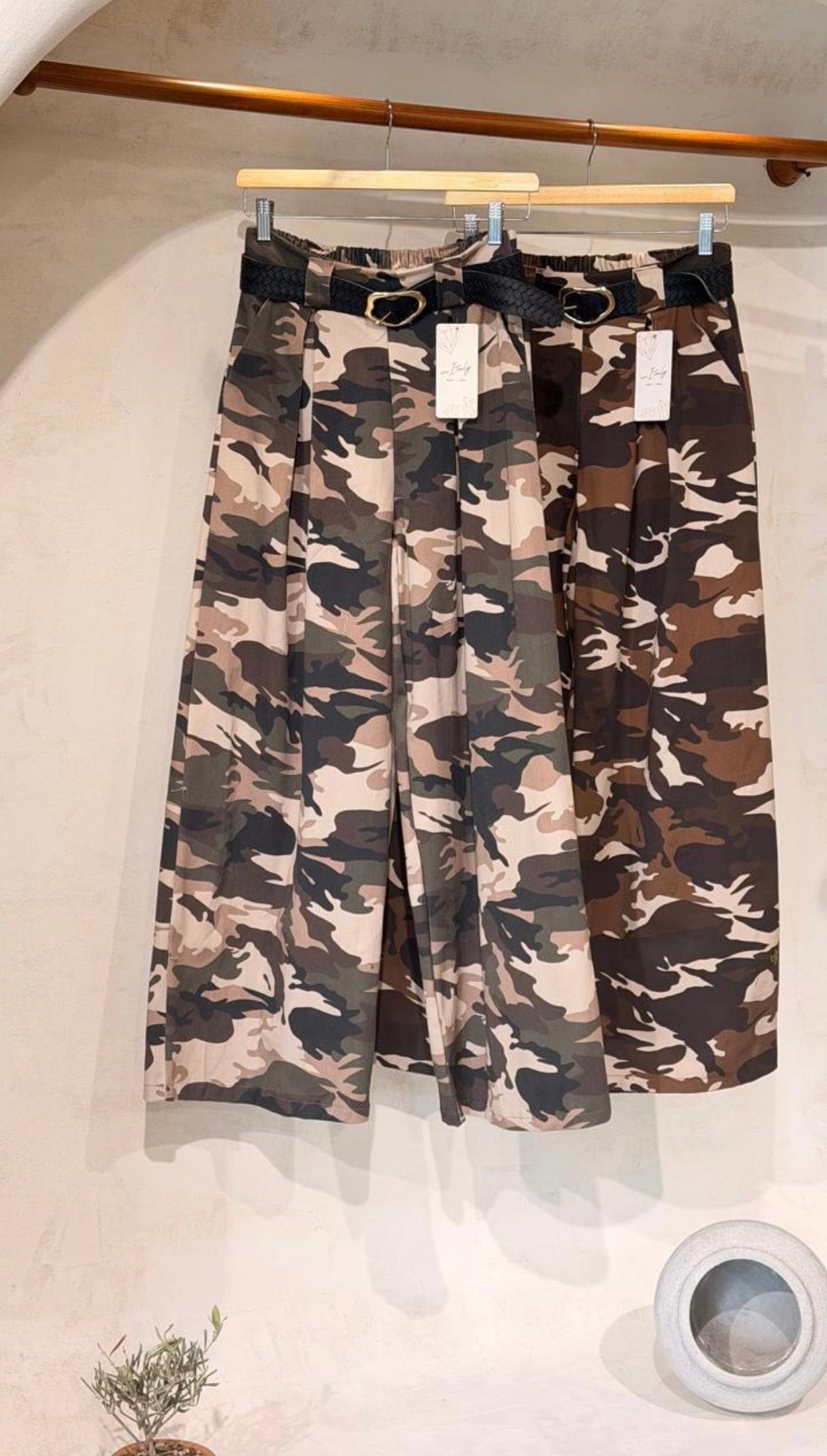 2700 Made In Italy Onesize Camo Pant With Belt
