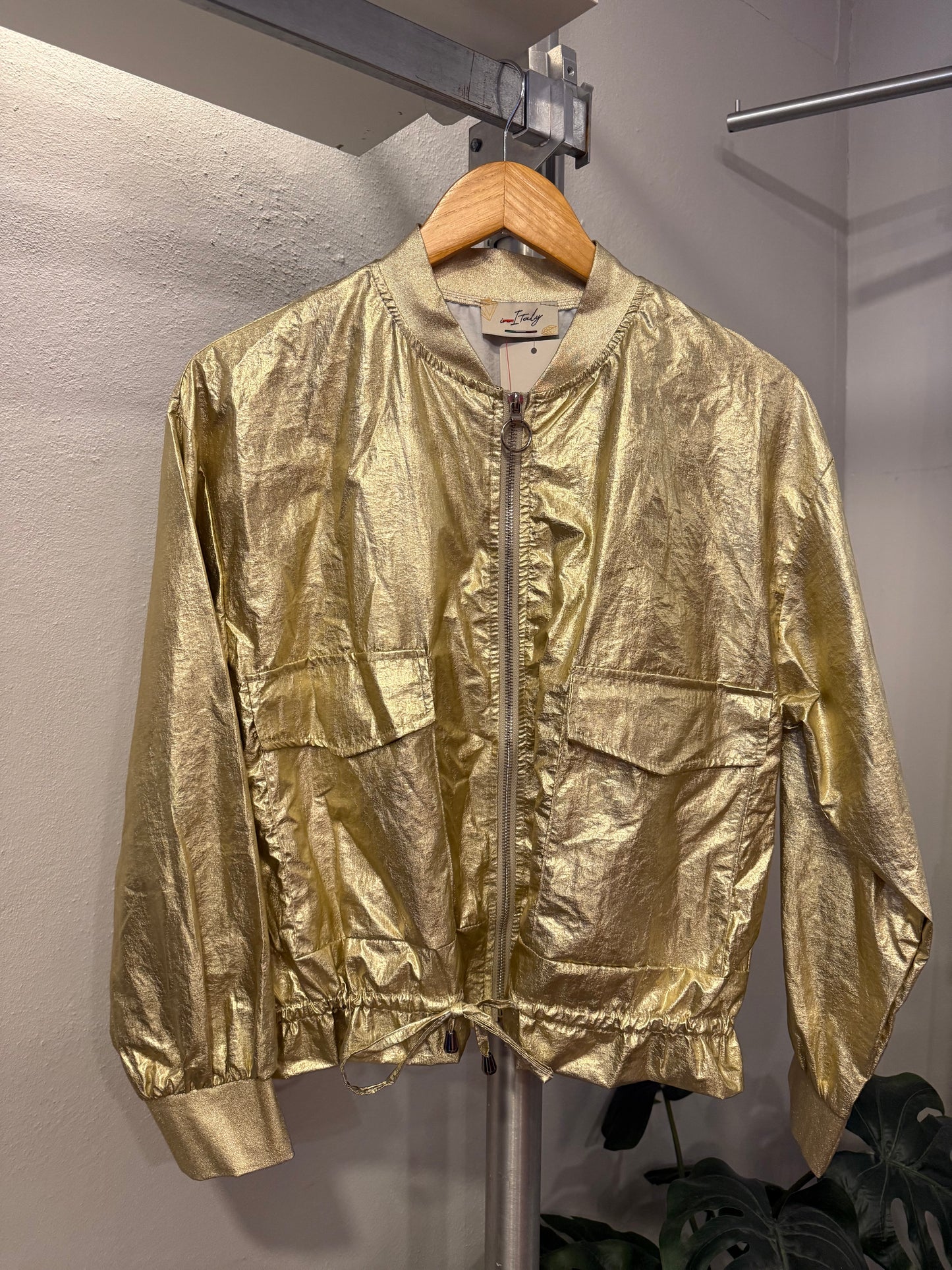 Onesize Metallic Bomber Jacket