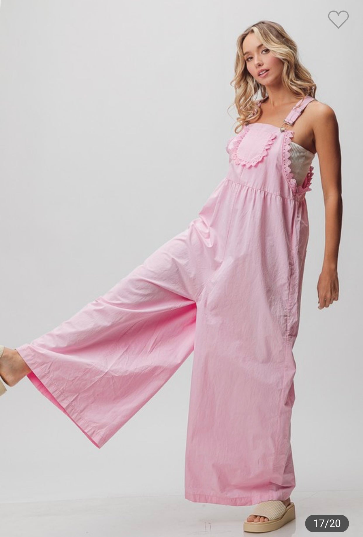 1093 Oversized Lace Wide Leg Jumpsuit