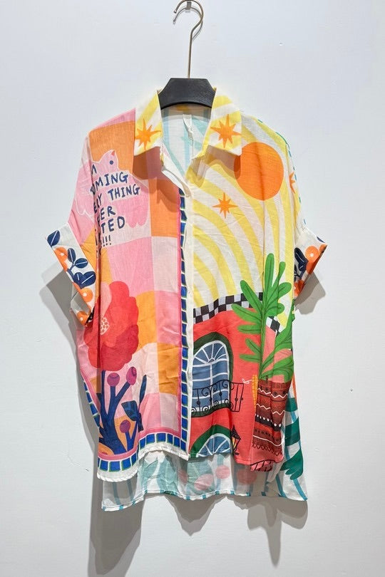 2460 Sun Onesize Italian Button Down Shirt