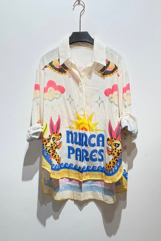 2459 Nunca Pares Onesize Italian Button Down Shirt