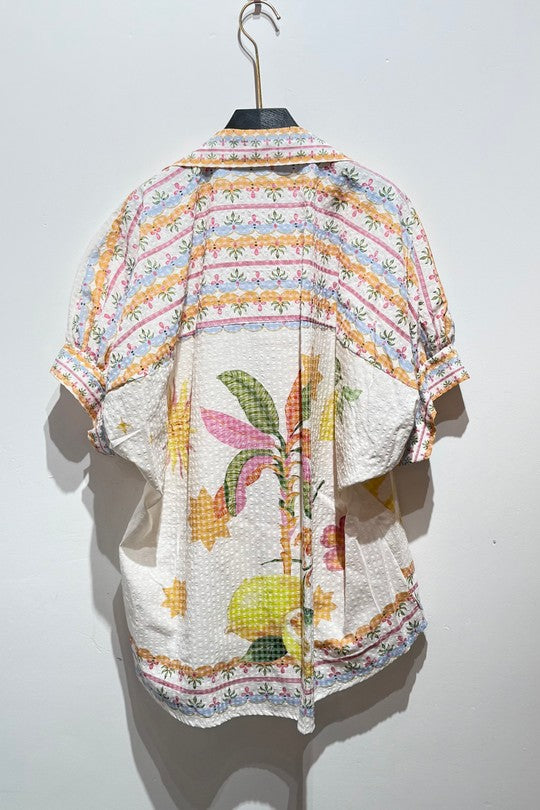 2463 Palm Onesize Italian Button Down Shirt