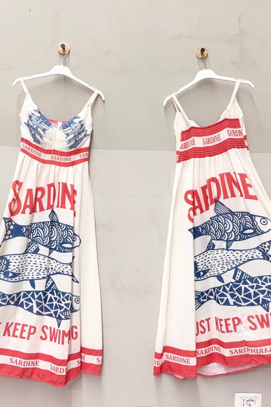 2487 Sardine Onesize Italian Maxi Dress