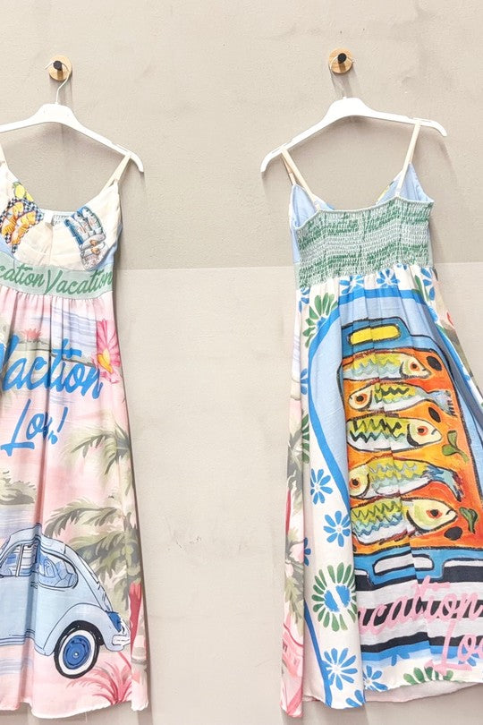 2488 Vacation Onesize Italian Maxi Dress