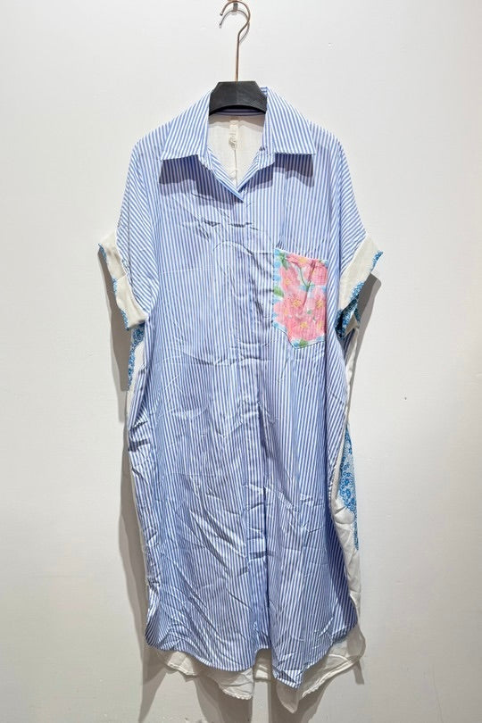 2485 Romantic Onesize Italian Button Down Maxi Dress