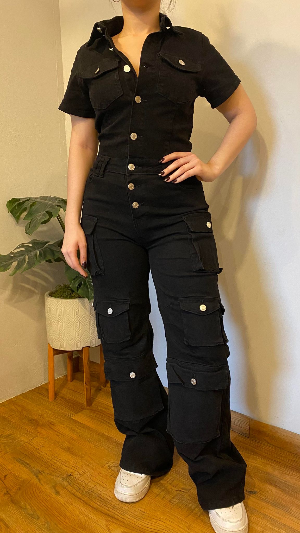 1018 Spandex Denim Jumpsuit