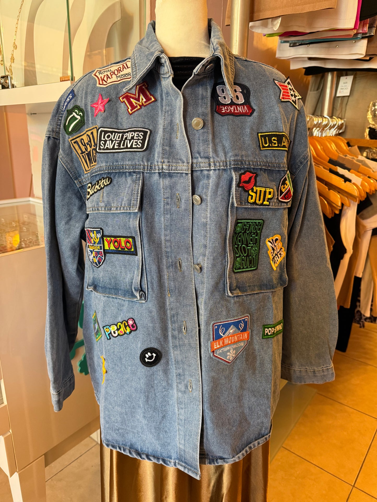 Patches Italian Onesize Denim Shirt