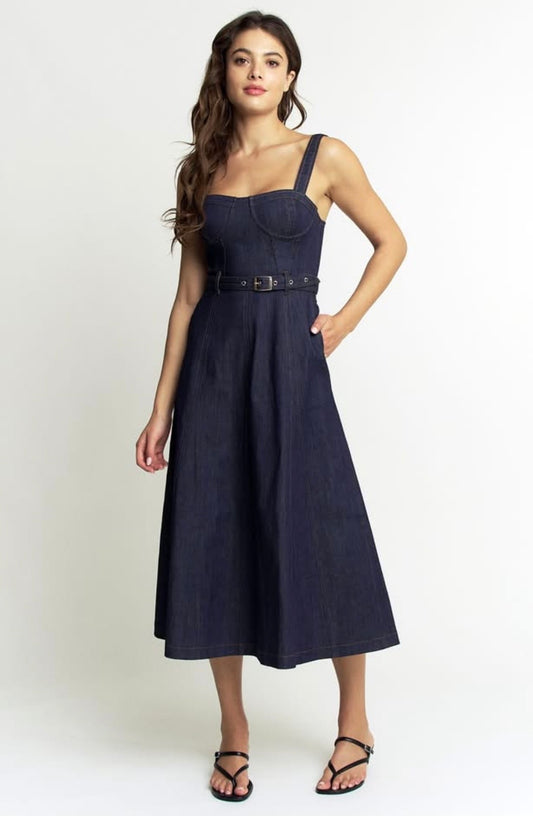 2165 Denim Midi Dress