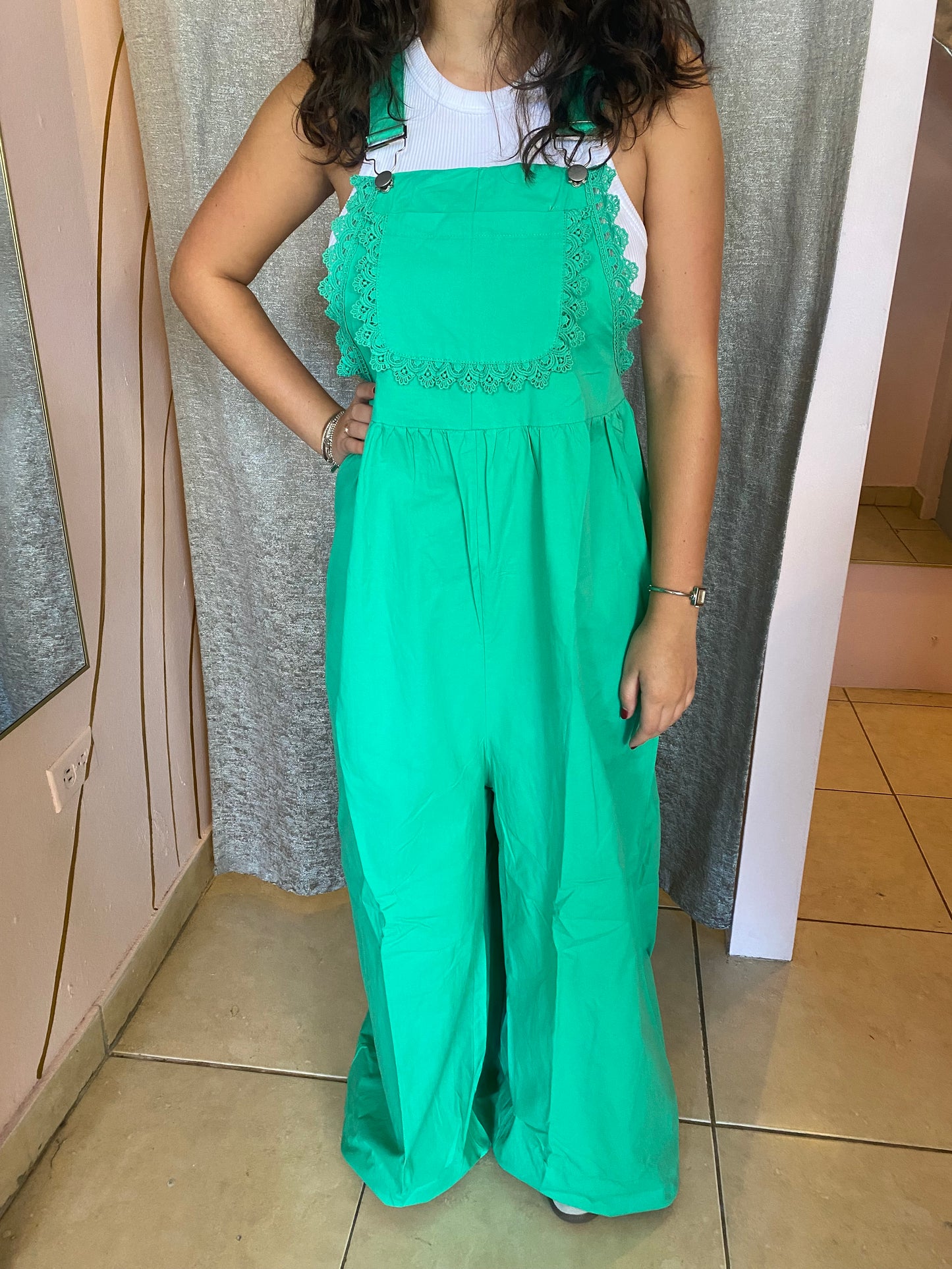 1093 Oversized Lace Wide Leg Jumpsuit