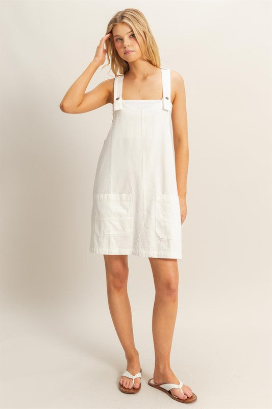 1572 Overall Pockets Dress