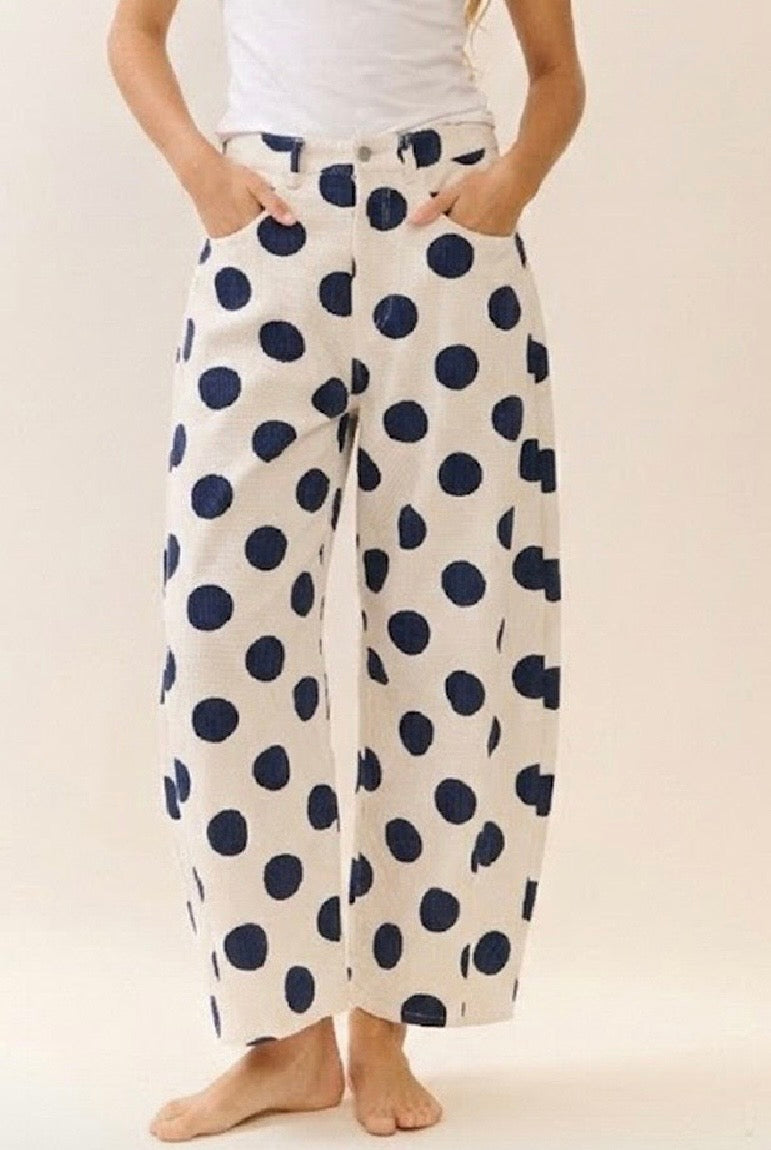 2513 Big Polka Dots Barrel Pant