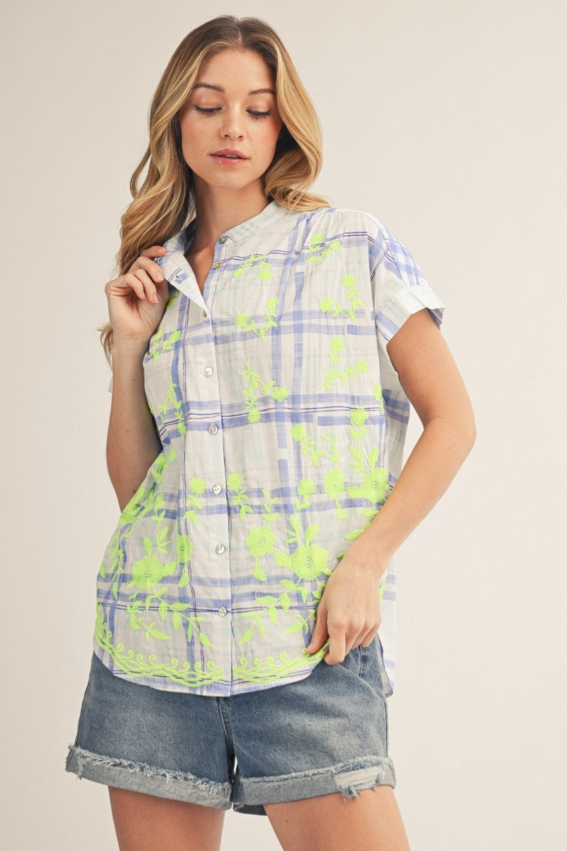 2311 Neon Floral Top