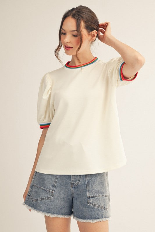 2206 Multi Color Trim Shirt