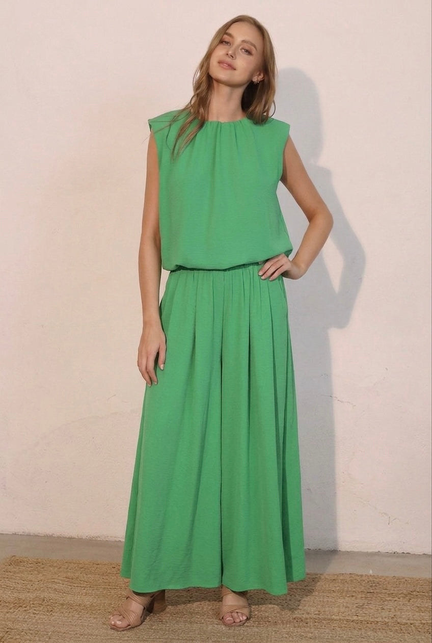 2527 Green Pant Set