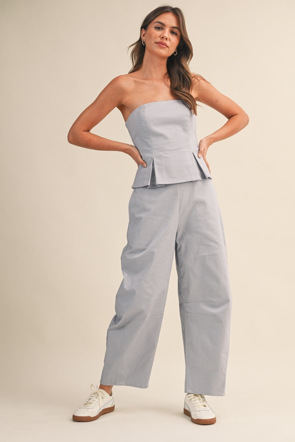 2514 Strapless Baby Blue Jumpsuit