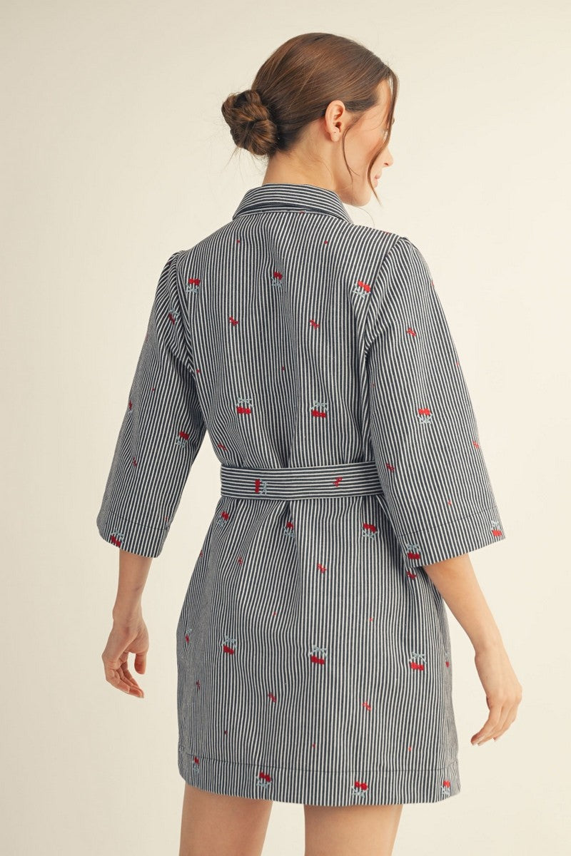 2425 Striped Cherry Dress