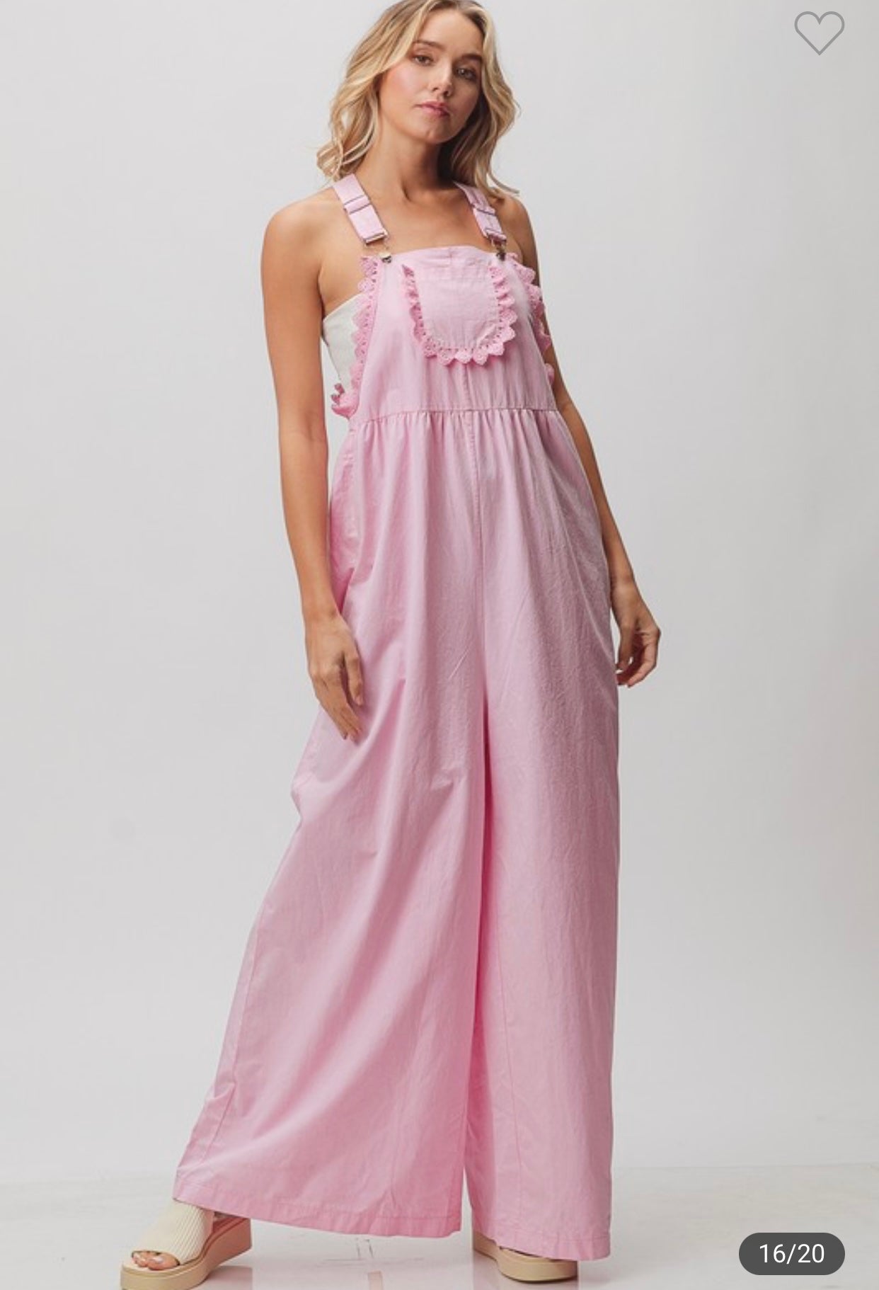1093 Oversized Lace Wide Leg Jumpsuit