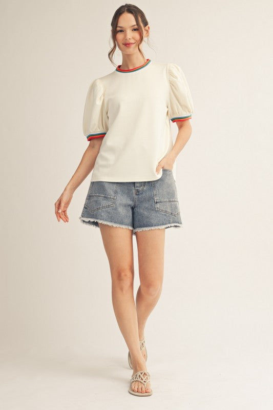 2206 Multi Color Trim Shirt