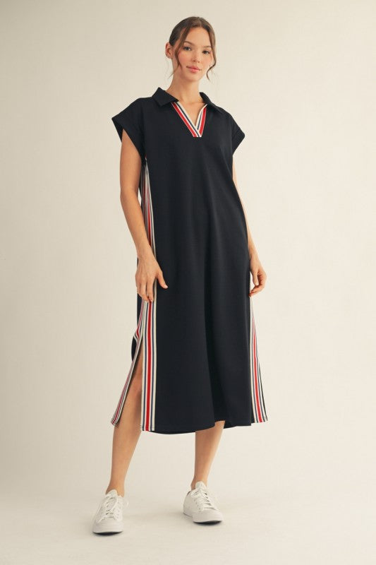 2109 Collar Track Lines Dress