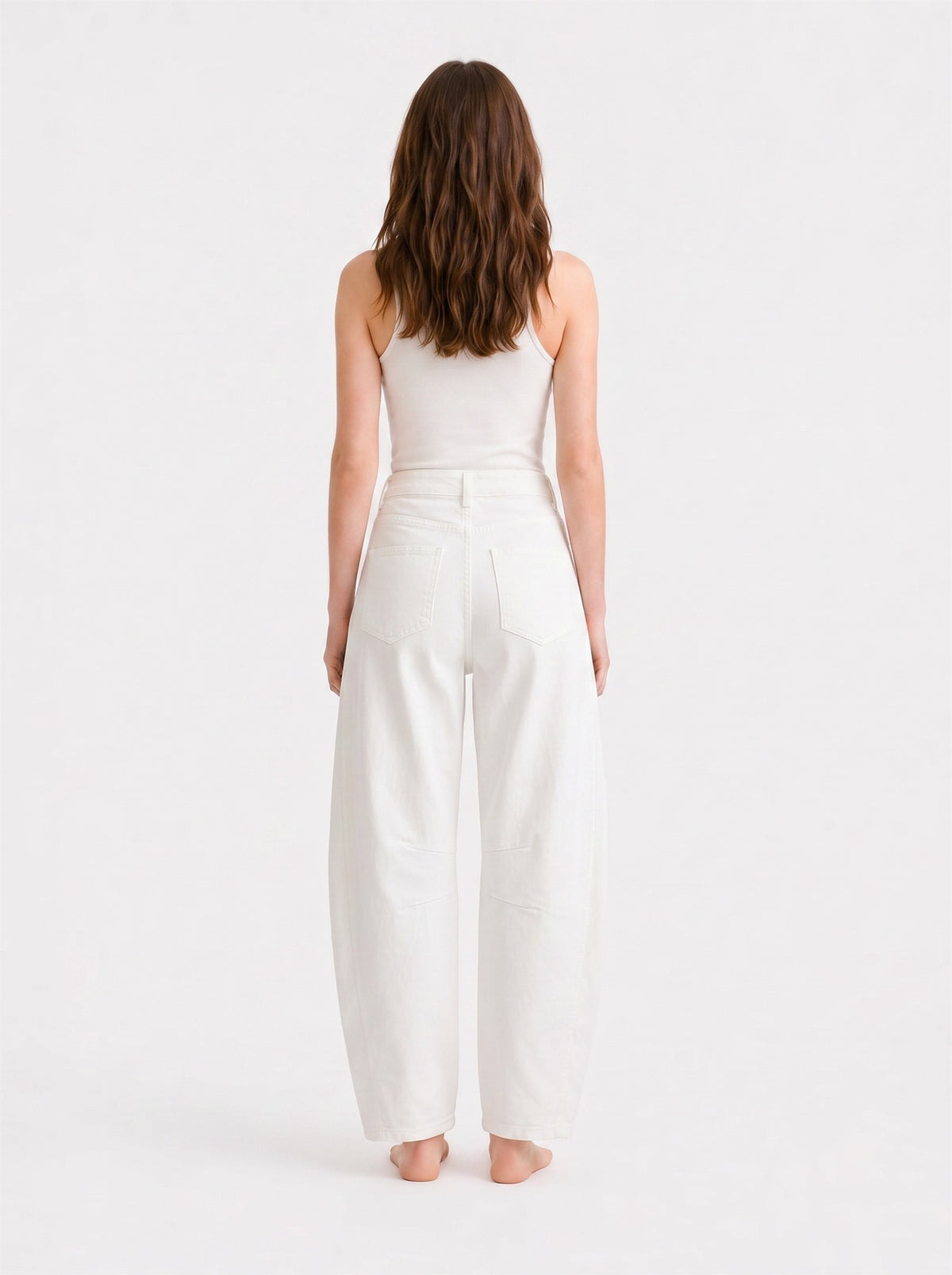 27181 White Barrel Pant