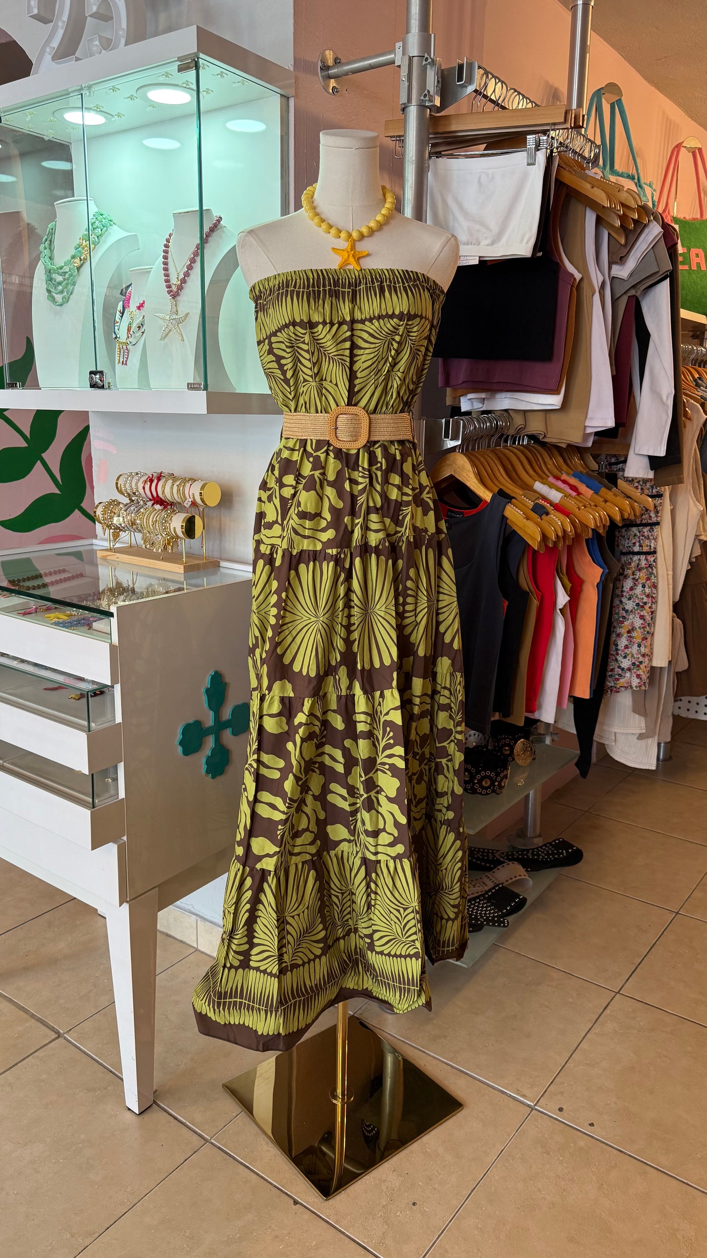 2519 Made In Italy Strapless Maxi Dress