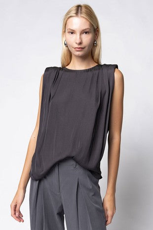 2288 Padded Shoulder Top
