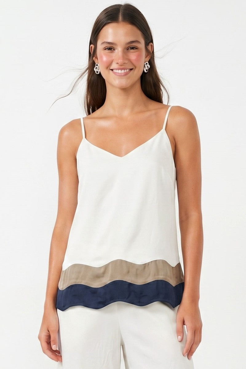 2555 Color Block Straps Top