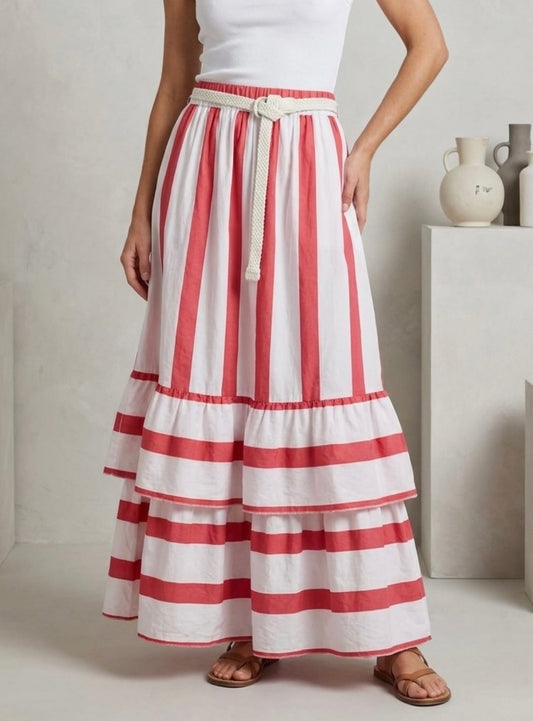 2404 Italian Striped Onesize Skirt