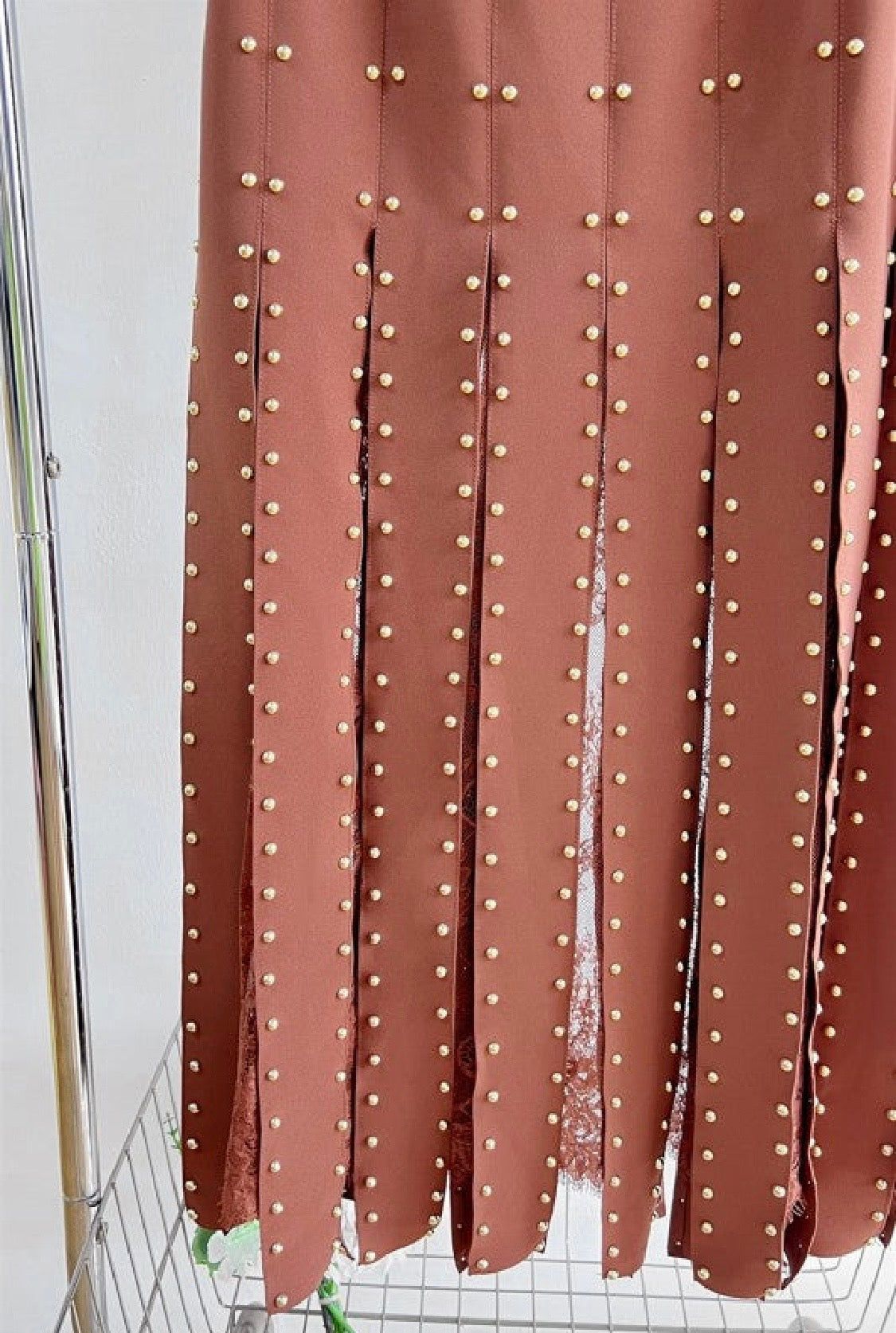 1909 Studded Fringes Skirt