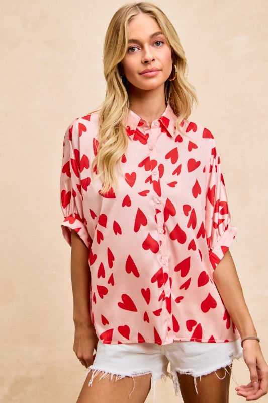 2055 Hearts Collar Shirt