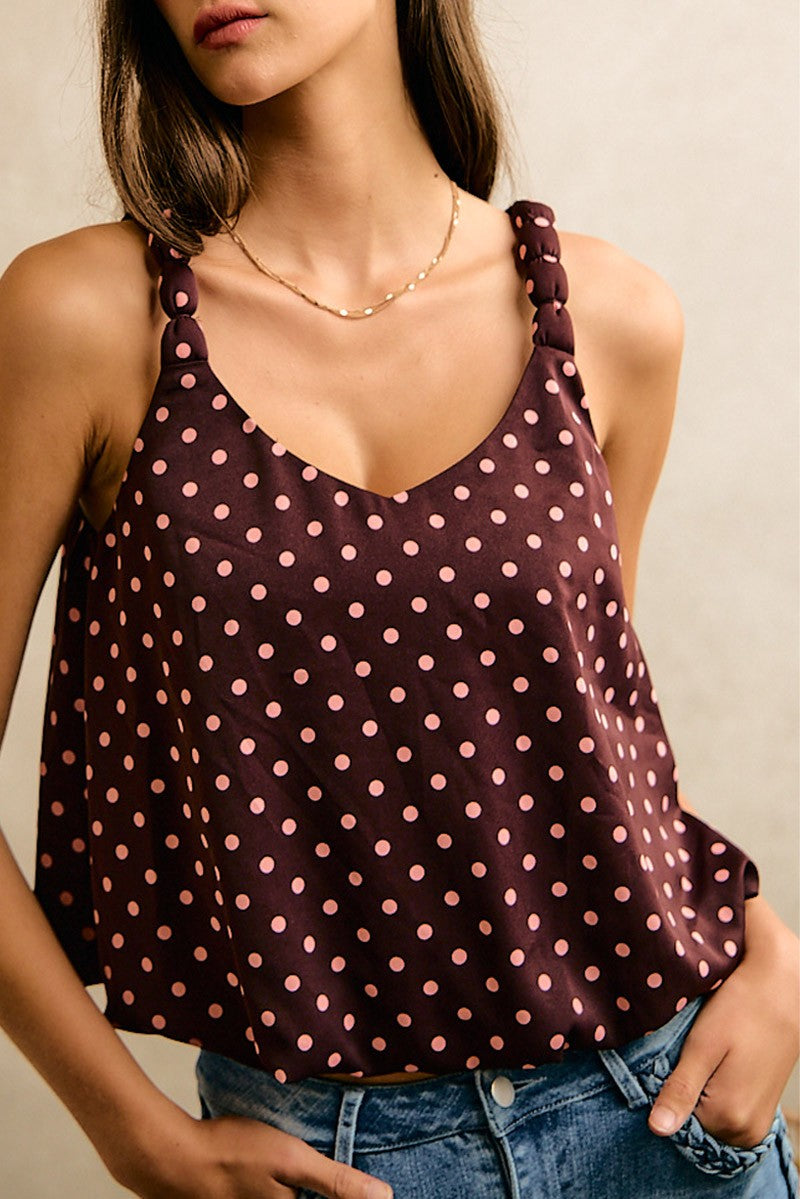 2674 Polka Dots Bubble Top