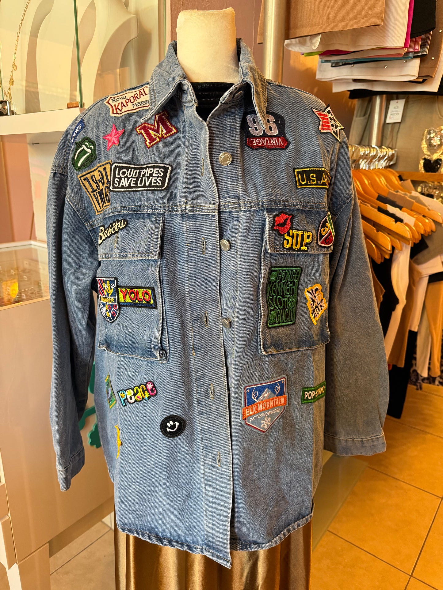 Patches Italian Onesize Denim Shirt