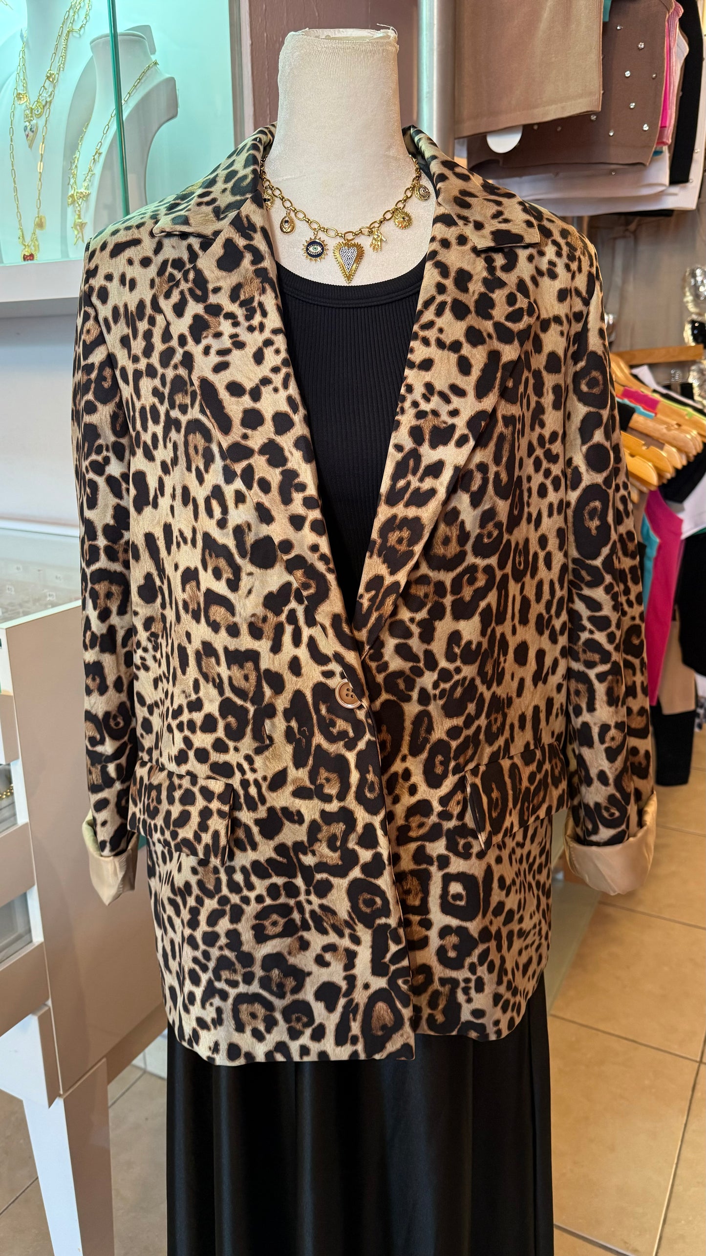 Italian Onesize Animal Print Blazer