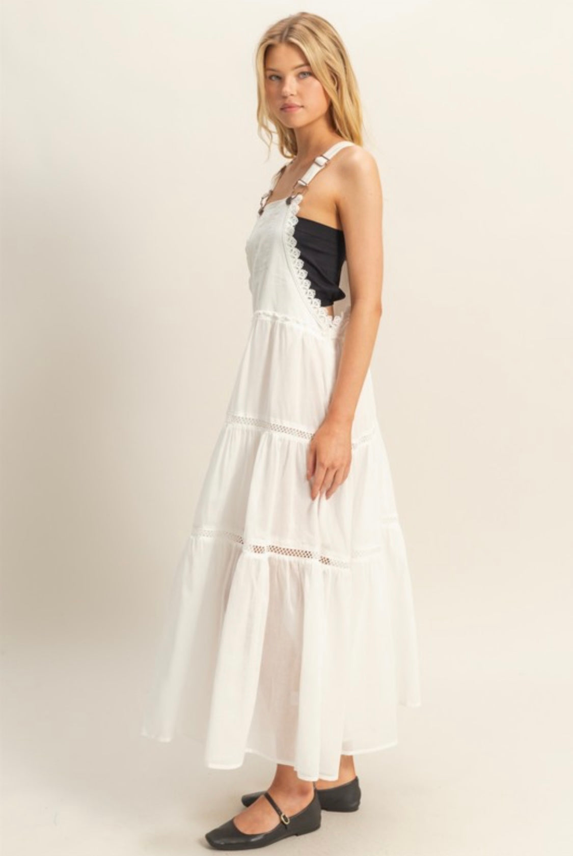 1439 Trim Overall Dress