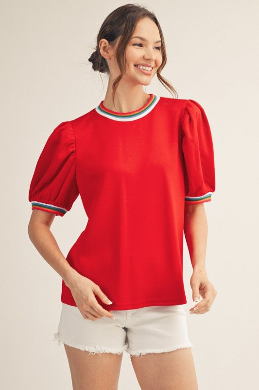 2206 Multi Color Trim Shirt