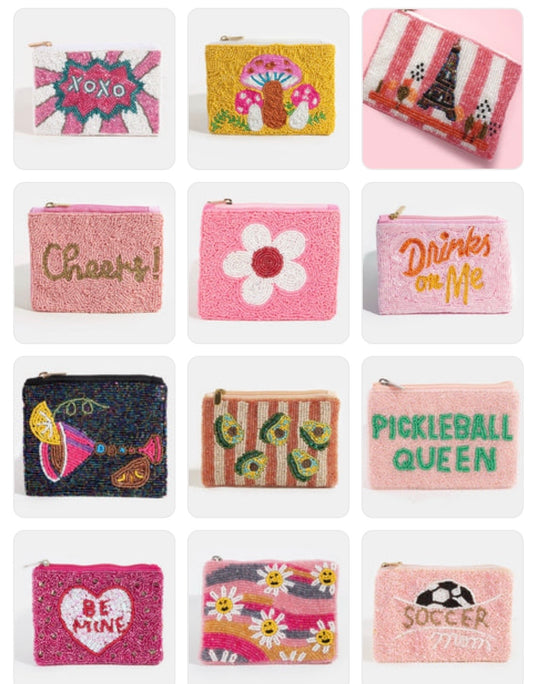 1501 Beaded Coin Bags