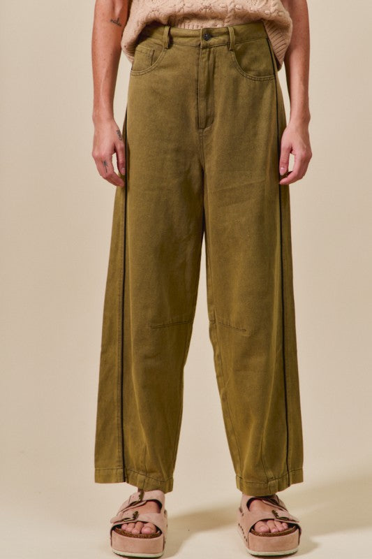 1819 Olive Barrel Pant