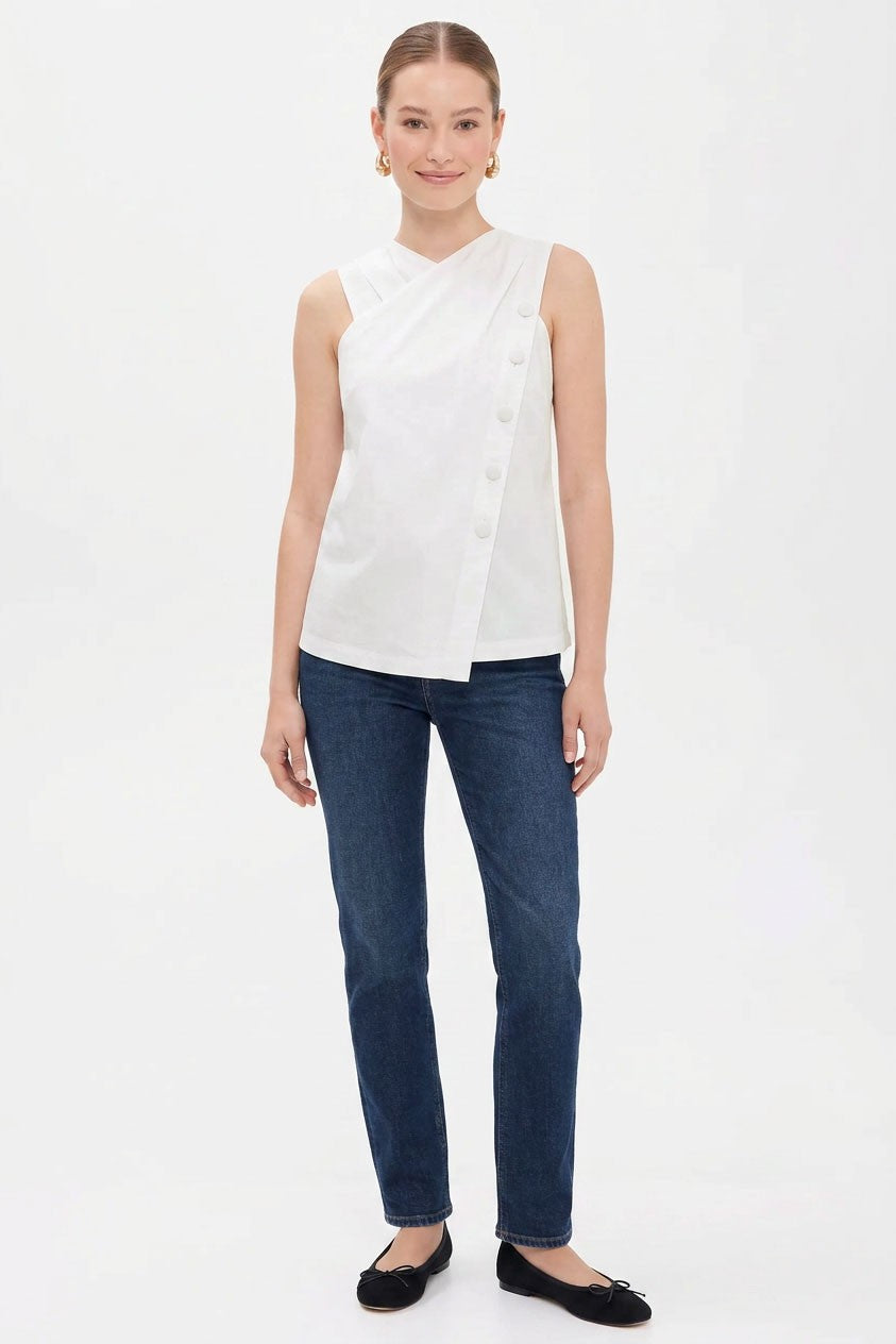 2625 Asymmetrical Cross Front Top