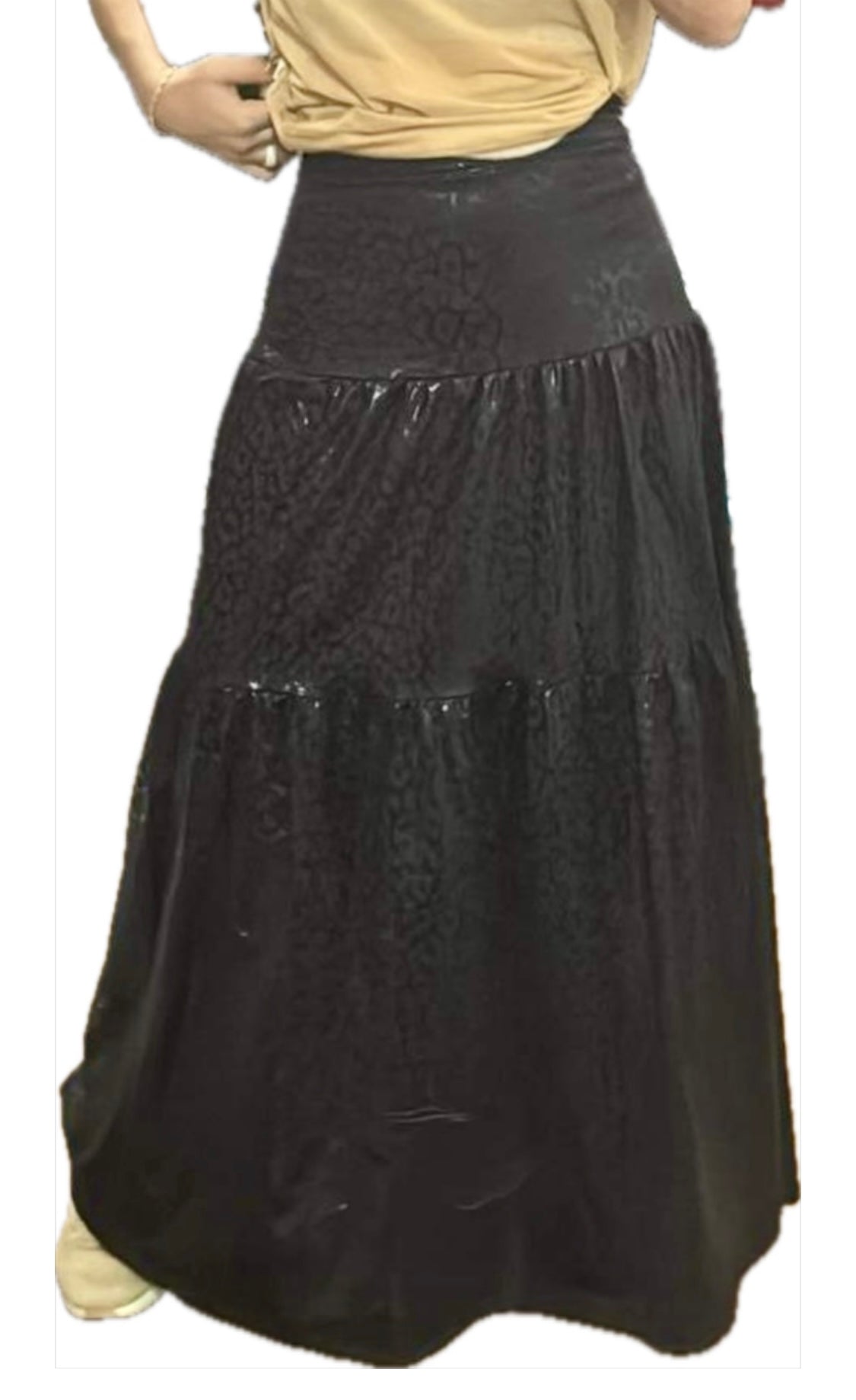 WhiteBerry Onesize Metallic Maxi Skirt