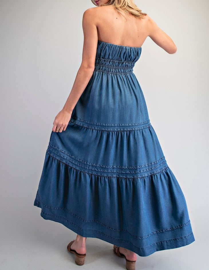 2371 Tensel Strapless Maxi Dress