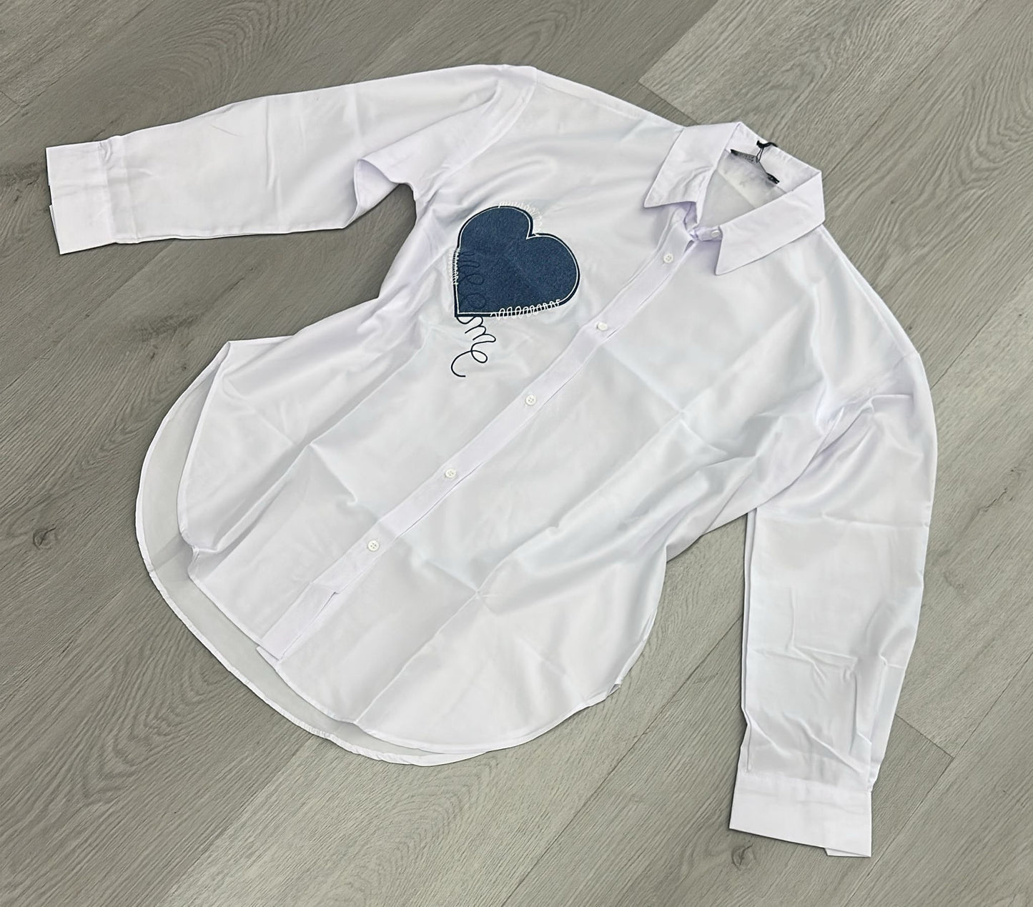 1823 Denim Heart Button Down Shirt